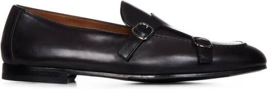 Doucal's Zwarte Leren Monk Strap Loafers Black Heren