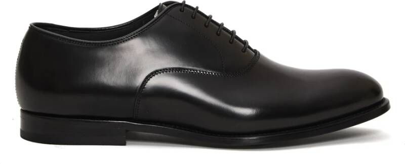 Doucal's Zwarte leren Oxford schoenen Black Heren