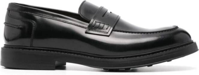 Doucal's Zwarte Loafer Penny Adler Horse Black Heren