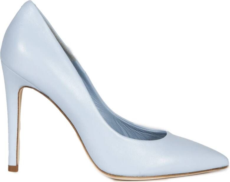 Douuod Woman Puntige Neus Leren Stiletto Pumps Blue Dames