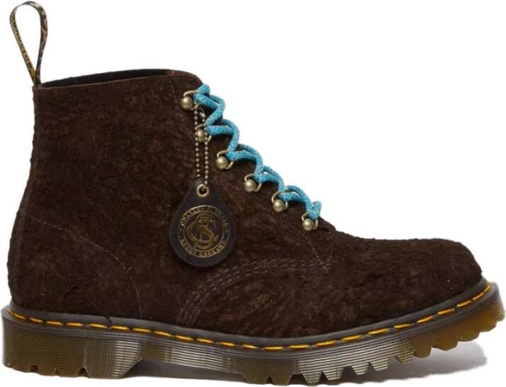 Dr. Martens 101 Hardware Suede Dark Brown Laarzen Brown Unisex