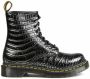 Dr Martens 1460 Wild Croc Leather Lace Up Boots Dr. Martens Zwart Dames - Thumbnail 5