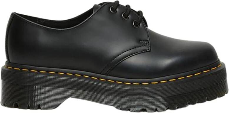 Dr. Martens 1461 Quad Polished Smooth Leren Platform Schoenen Black