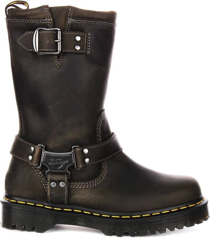 Dr. Martens Anistone Hi Grijze Bikerlaarzen Vrouwen Gray Dames