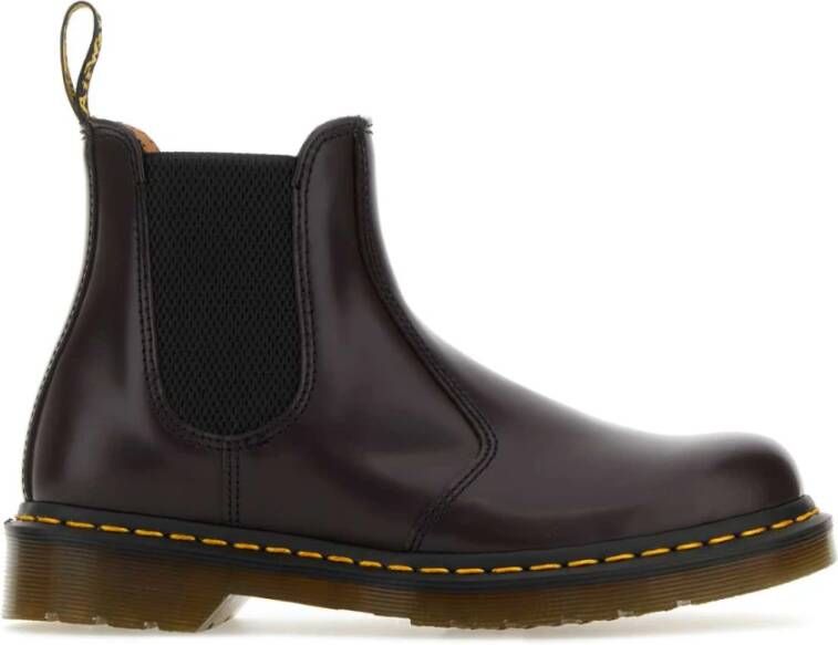 Dr. Martens Aubergine Leren Enkellaarzen Purple Dames