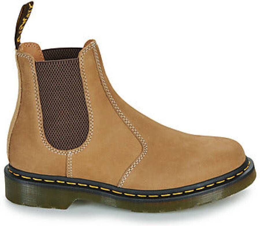 Dr. Martens Beige Leren Enkellaarzen Vrouwen Beige Heren