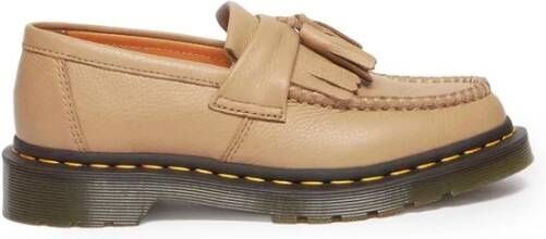 Dr. Martens Beige Leren Platte Schoenen Vrouwen Lente Zomer Beige Dames