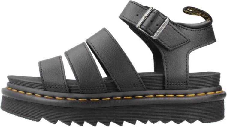 Dr. Martens Women's Blaire Chunky 3 Strap Sandal Sandalen grijs zwart