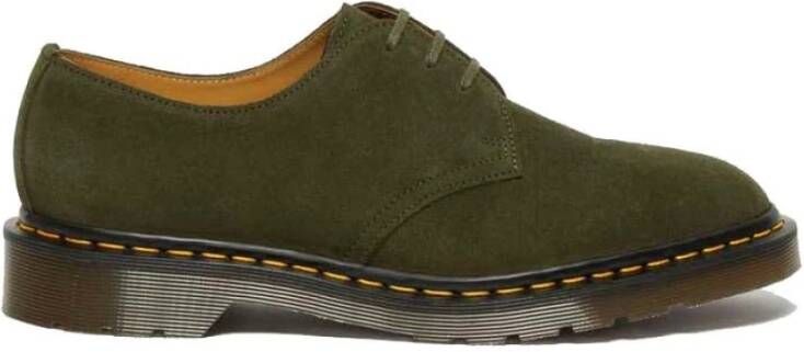 Dr. Martens Bosgroene Suède 3-Gaats Schoen Green Heren