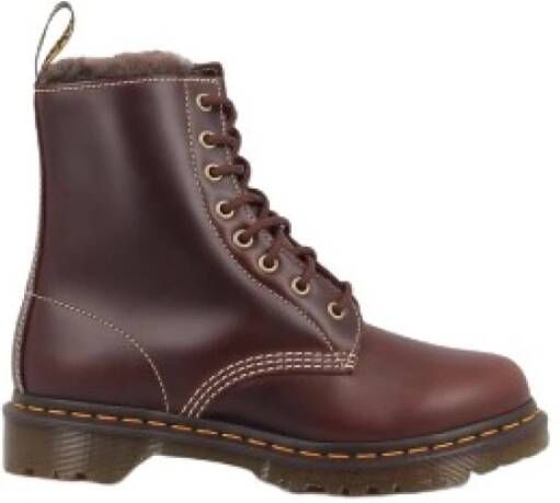 Dr. Martens Bruine Dameslaarzen met Veters Bruin Dames