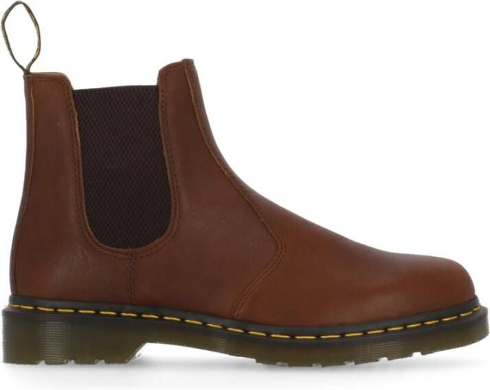 Dr. Martens Bruine Leren Chelsea Laarzen met Tech Stof Brown Heren