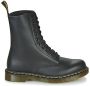 Dr. Martens Zwarte Leren Laarzen met Logo Treklus Black - Thumbnail 1