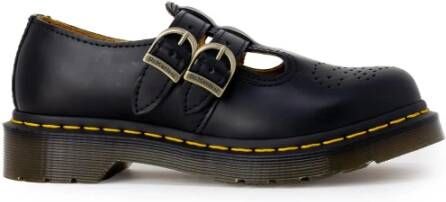 Dr. Martens Stijlvolle platte schoenen met versierde neus Black Dames