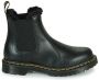 Dr. Martens Dames Leren Laarzen Zwart Leonore Black Dames - Thumbnail 1