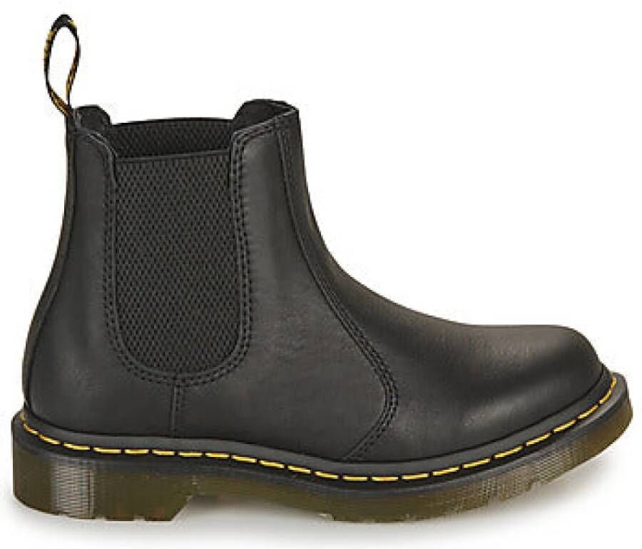 Dr martens 2976 Black Virginia Zwart Leer Chelsea boots Dames