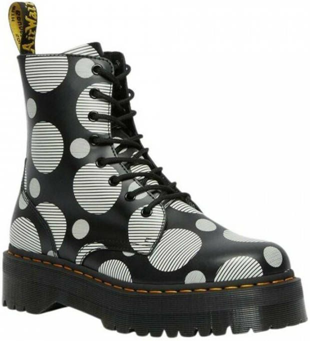 Dr Martens Jadon Polka Dot Smooth Leather Platform Boots Dr. Martens Zwart Dames