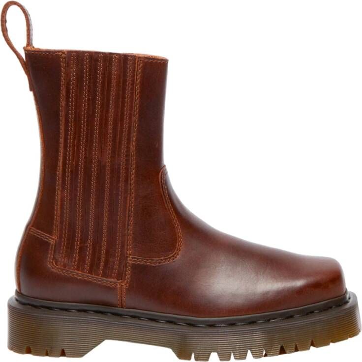 Dr. Martens Elegante Leren Enkellaarzen Brown Dames