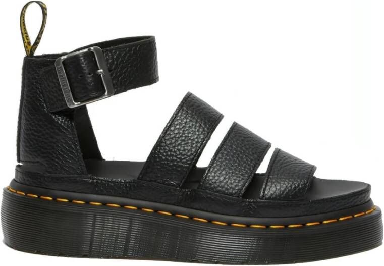 Dr. Martens Zwarte Patent Lamper Gladiator Sandalen Black Dames