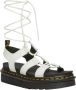 Dr. Martens Gladiator Stijl Leren Sandalen White Dames - Thumbnail 1