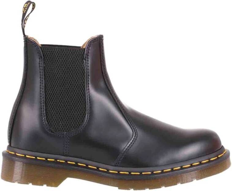 Dr. Martens Gladleren enkellaarzen Black Dames