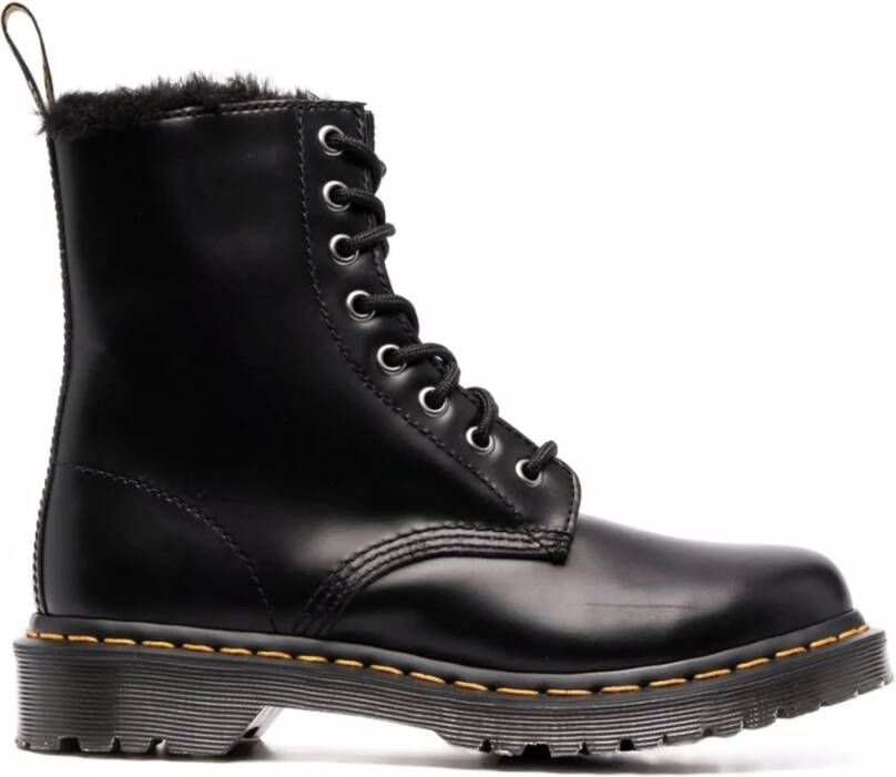 Dr Martens 1460 Serena Faux Fur Lined Boots Dr. Martens Zwart Dames