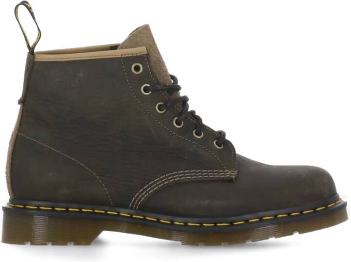 Dr. Martens Groene Leren Veterschoenen Green Heren