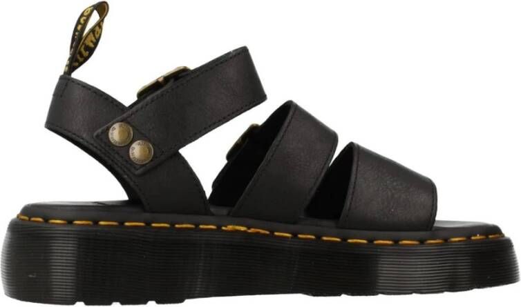 Dr. Martens Gryphon Quad Pisa Platte Sandalen Black Dames