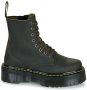 Dr. Martens Houtskool Grijs Gebrand Wasachtig Aantrek Laarzen Brown Dames - Thumbnail 1