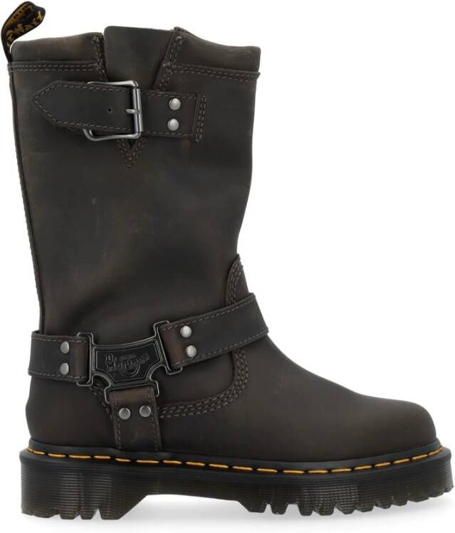 Dr. Martens Houtskoolgrijs Anistone Hi Schoenen Brown Dames