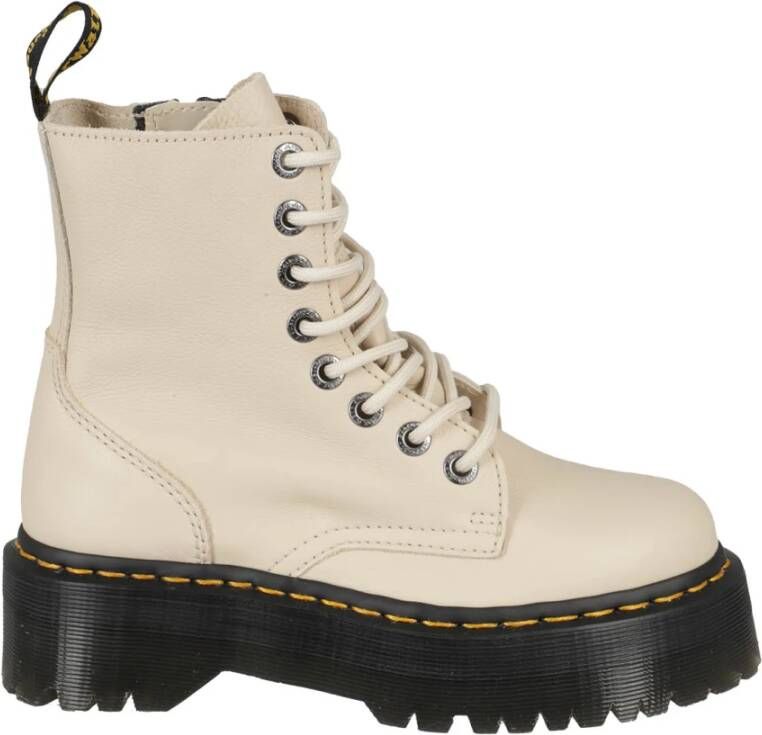 Dr. Martens Klassieke Leren Laarzen voor Mannen Beige Dames