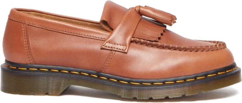 Dr. Martens Klassieke leren loafers met kwastjes en franjes Brown Heren