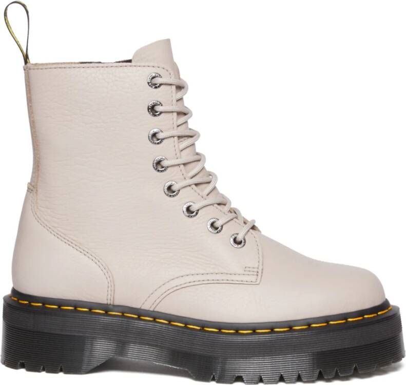 Dr. Martens Taupe Platform Veterschoenen voor Dames Beige Dames