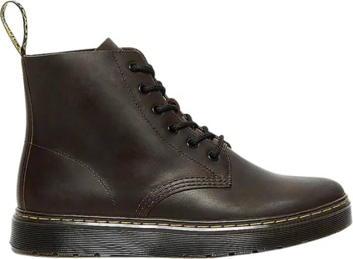 Dr. Martens Hoge Sneaker van Donkerbruin Leer Brown Unisex