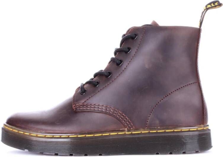 Dr. Martens Hoge Sneaker van Donkerbruin Leer Brown Unisex