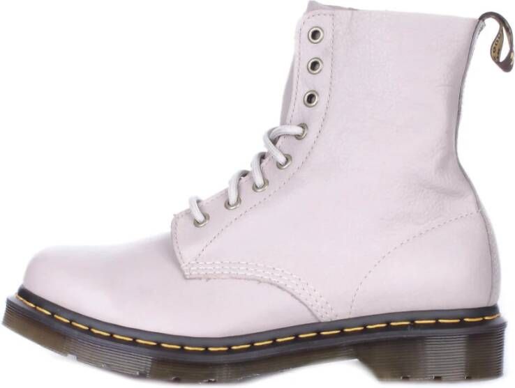 Dr. Martens Leren enkellaarzen met logo Beige Heren