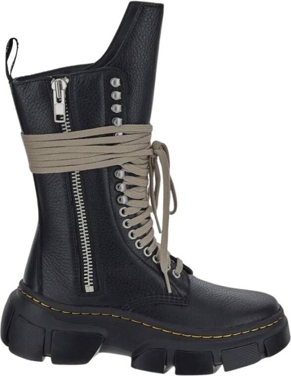 Dr. Martens Leren kuitlengte laarzen Black Dames