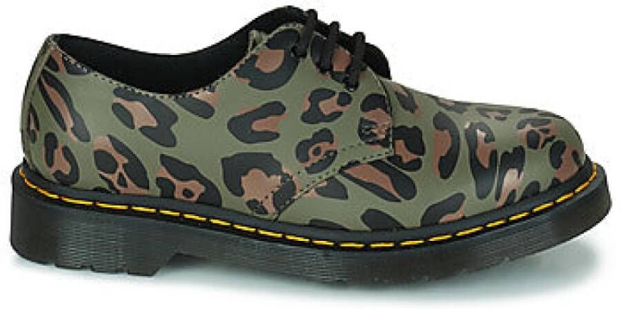 Dr. Martens Luipaardprint Enkellaarzen voor vrouwen Green Dames