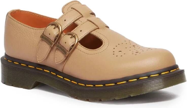 Dr. Martens Mary Jane Leren Schoenen Lente Zomer Collectie Beige Dames