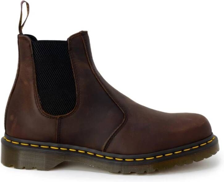 Brown leather cheap dr martens boots