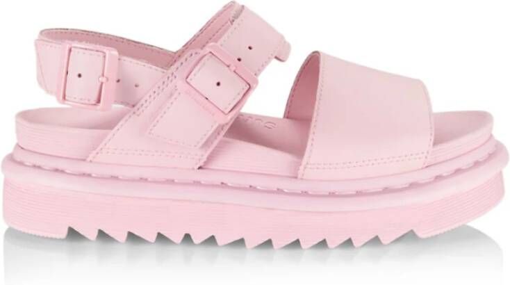 Dr. Martens Roze Leren Sandalen met Rubberen Zool Pink Dames