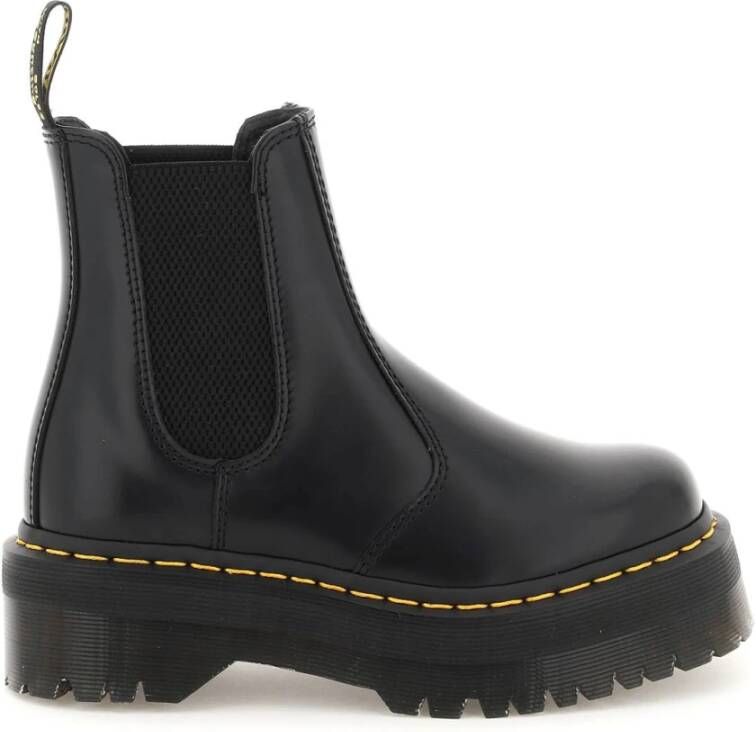 Dr. Martens Quad Chelsea laarzen met iconische stiksels Black Dames