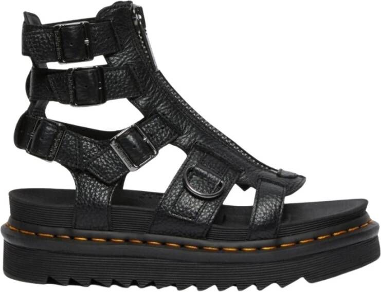 Dr. Martens Rebellieuze Gladiator Leren Sandaal Black Dames