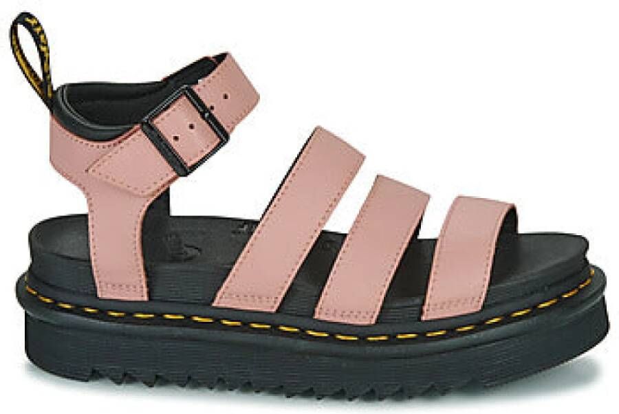 Dr. Martens Roze sandalen voor dames met gesp strik Pink Dames