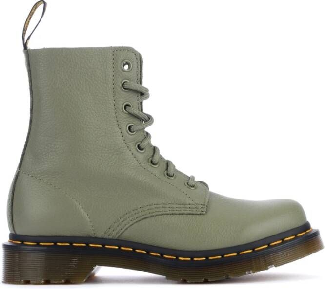 Dr. Martens Comfortabele Leren Laarzen Green Dames