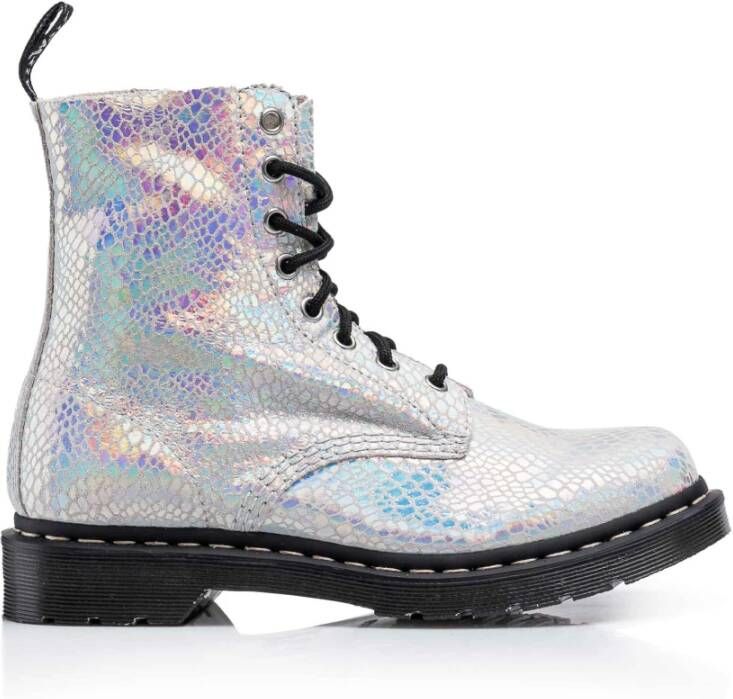 Dr. Martens Slangenprint Leren Schoenen Gray Dames