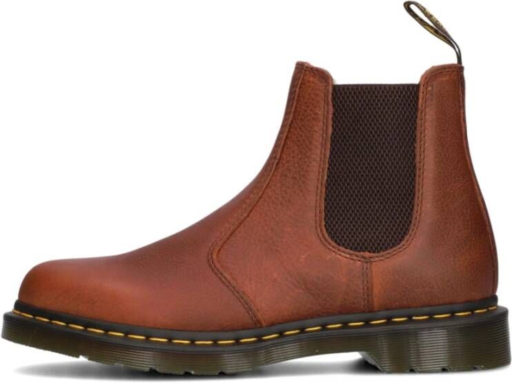 Dr. Martens Stijlvolle Nubuck Boots met Elastische Panelen Brown Heren