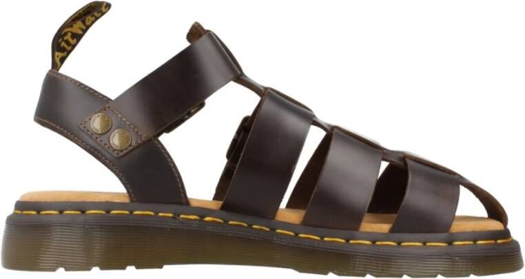 Dr. Martens Stijlvolle platte sandalen voor vrouwen Brown Heren