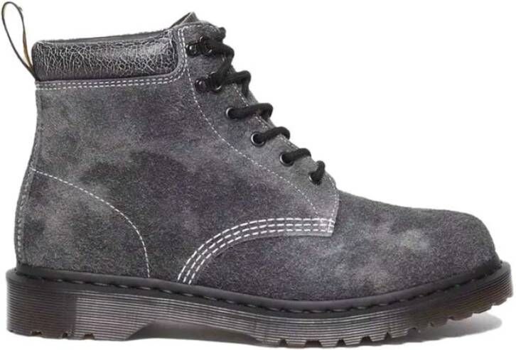 Dr. Martens Stonewashed Suede Veterschoenen Gray Heren