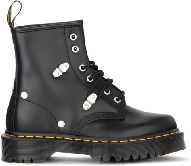 Dr. Martens Stud Smooth Zwart Leren Enkellaarzen Black Dames