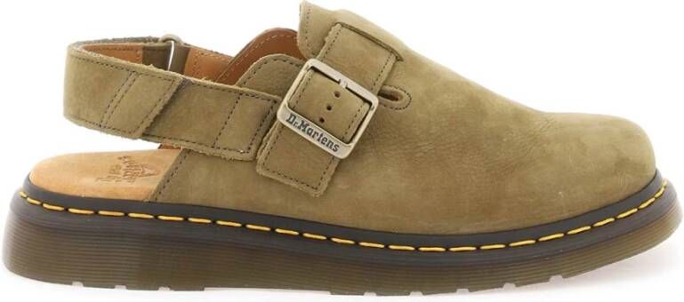 Dr. Martens Verstelbare Band Nubuck Klompen Green Heren